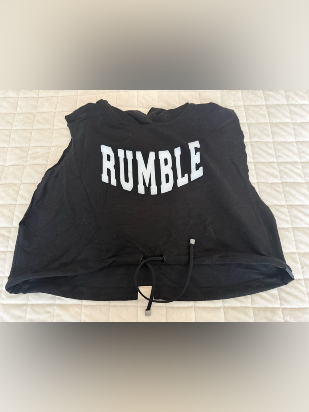 Koral Black Branded Cut Off Sweatshirt
